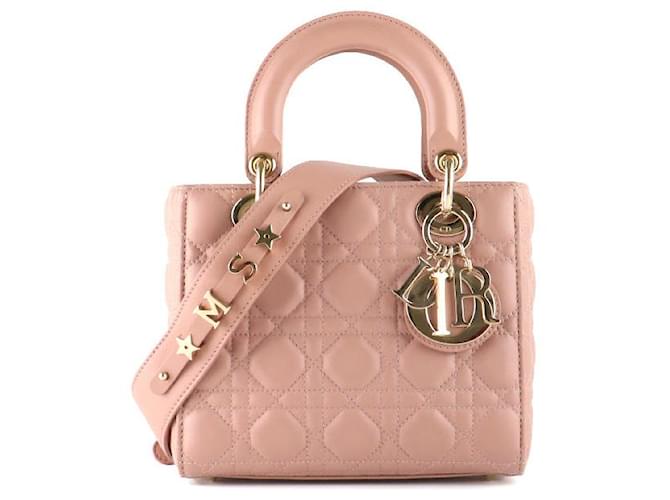 DIOR Handbags My Lady Dior Pink Leather  ref.1316089