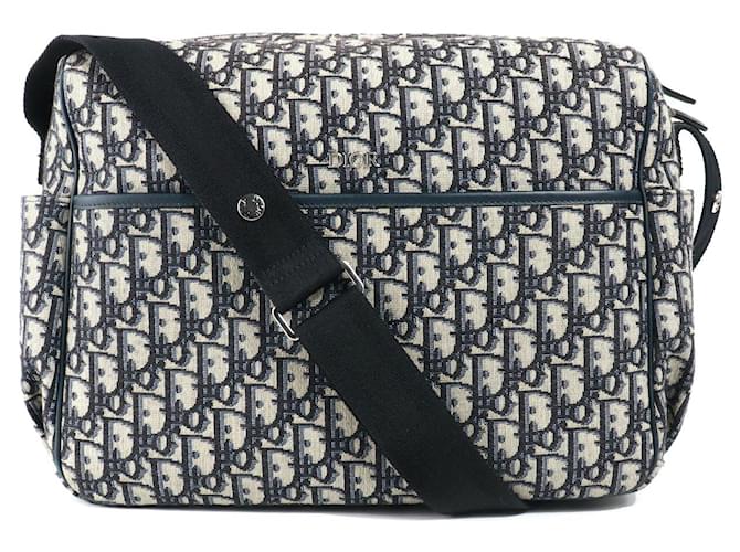 DIOR Handbags Lady Dior Navy blue Leather  ref.1316093