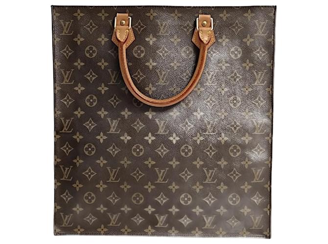 Louis Vuitton Louis Vuitton Sac Plat handbag in monogram canvas Brown  ref.1316097