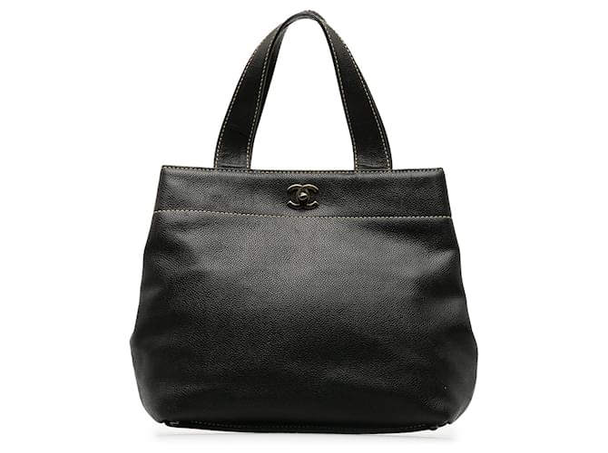 CHANEL Handbags Kelly Depeches Black Leather  ref.1316104
