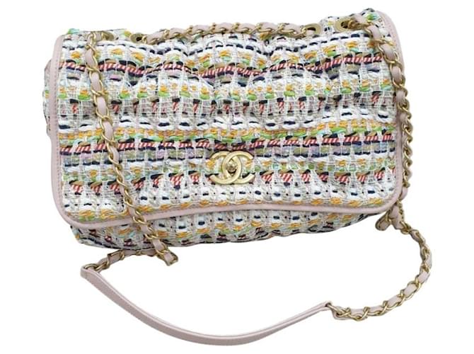 Bolso acolchado de tweed Chanel Coco Cuba Flap Multicolor  ref.1316121