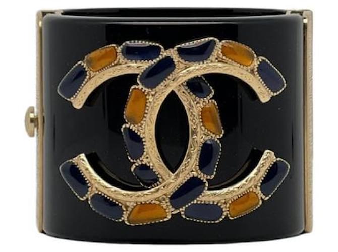 Chanel cuff Dark blue Metal  ref.1316170