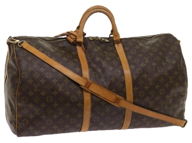 Louis Vuitton Keepall Bandouliere 60 Brown Cloth  ref.1316179
