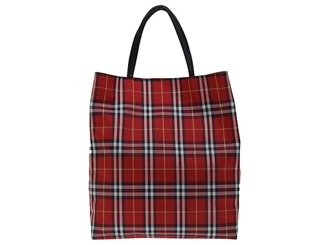 Burberry Nova Check Synthétique Rouge  ref.1316208