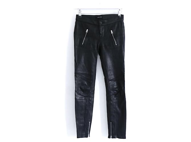 Pantalones de cuero de J Brand Negro  ref.1316213