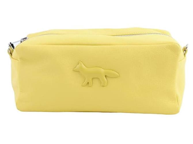 Kitsune Leather Handbag Yellow  ref.1316231