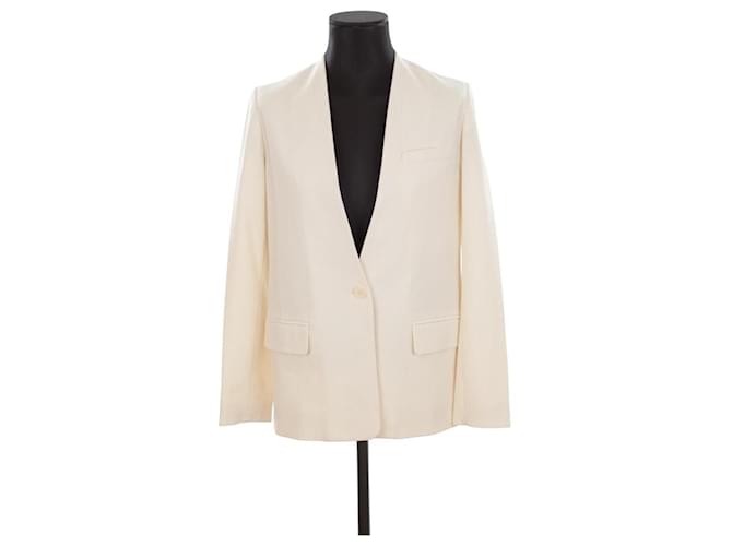 Maje suit jacket White Polyester  ref.1316252