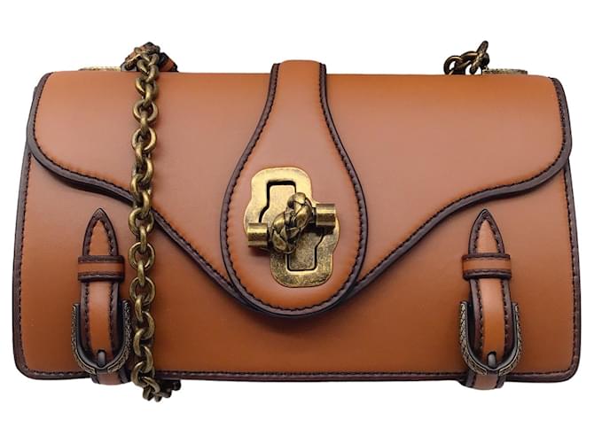 Autre Marque Bottega Veneta Light Calvados Brown City Knot Leather Chain Shoulder Bag  ref.1316294