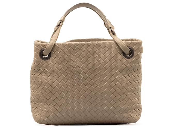 Bottega Veneta Brown Small Intrecciato Bella Tote Beige Leather Pony-style calfskin  ref.1316438