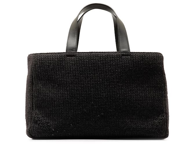 Prada Black Wool Tote Bag Cloth  ref.1316457