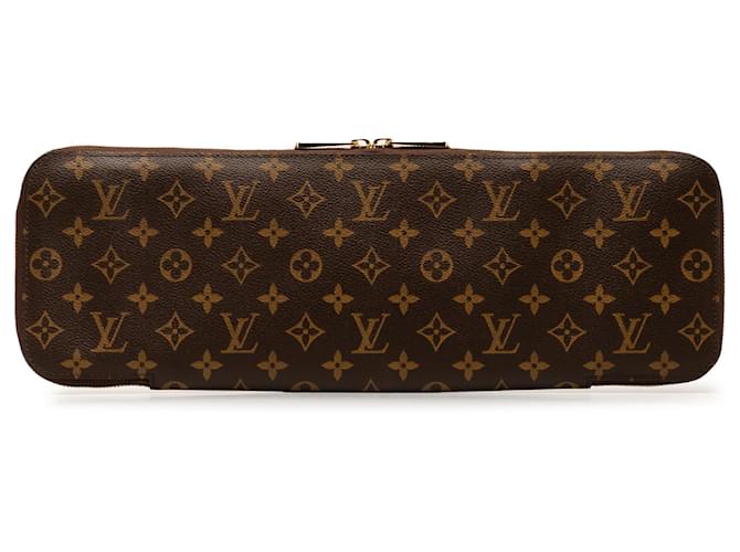 Louis Vuitton Brown Monogram Etui 5 Cravat Tie Case Cloth  ref.1316466