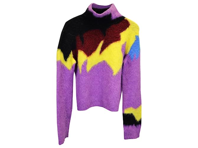 Loewe Intarsia-Knit Sweater in Multicolor Acrylic Multiple colors  ref.1316514