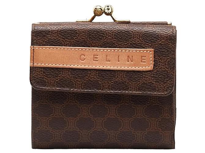 Céline Macadam Clasp Compact Wallet Cloth  ref.1316525