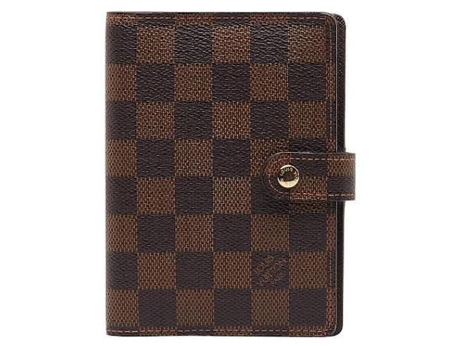 Louis Vuitton Damier Ebene Agenda PM Capa para caderno de lona R20700 em boa condição  ref.1316538