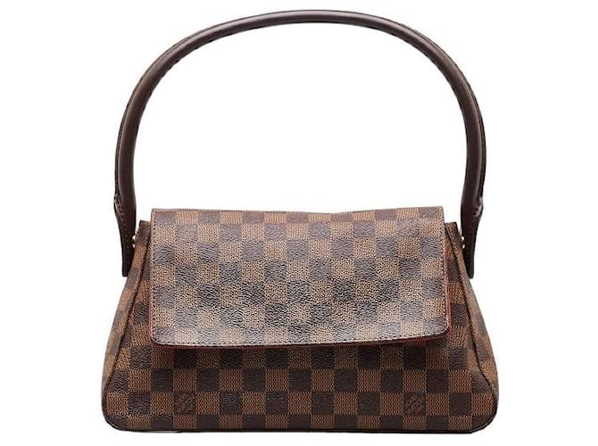 Louis Vuitton Damier Ebene Mini Looping Canvas Shoulder Bag N51148 in Good condition Cloth  ref.1316552