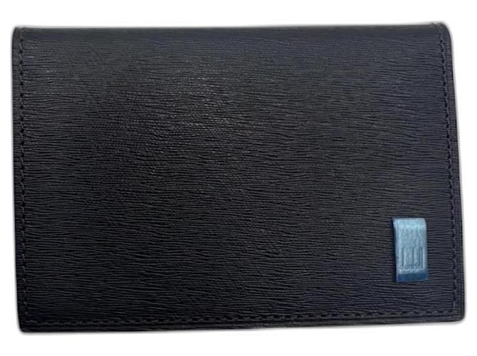 Alfred Dunhill Porta-crachá/carteira Dunhill em couro marrom escuro. Castanho escuro  ref.1316585