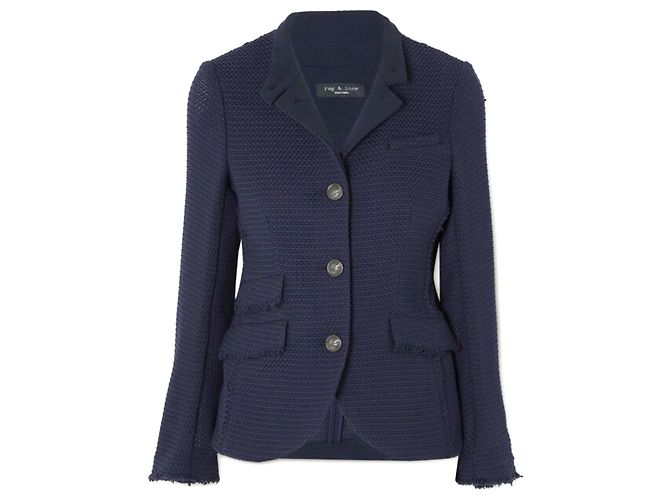 Rag & Bone Slade Tweed Blazer jacket Navy blue