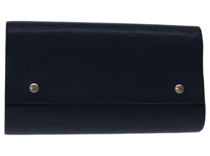 Hermès HERMES Roll Note Cover Leather Navy Auth bs12727 Navy blue
