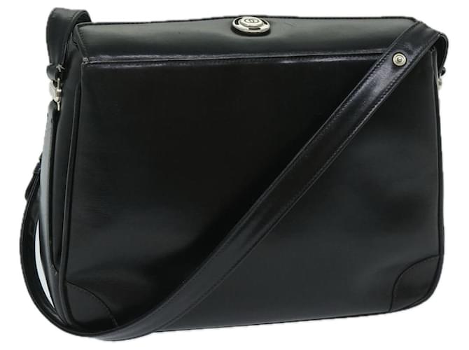 Bolsa de ombro GUCCI couro preto autêntico1581  ref.1316669