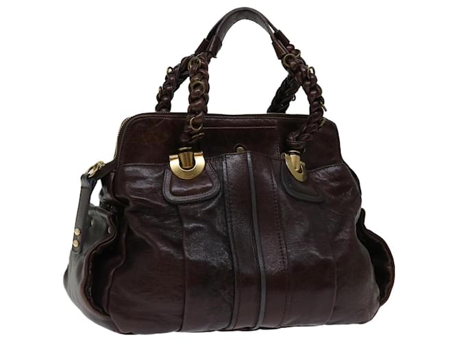 Chloé Chloe Hand Bag Leather Brown Auth yk10845  ref.1316696