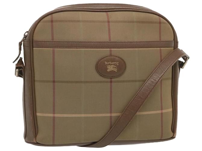 Autre Marque Burberrys Nova Check Shoulder Bag Canvas Beige Auth 69572 Cloth  ref.1316706
