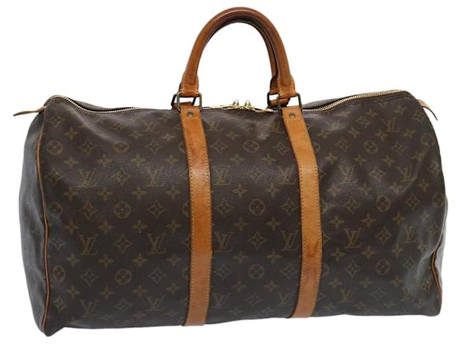 Louis Vuitton Monograma Keepall 50 Boston Bag M41426 LV Auth ki4245 Lona  ref.1316714