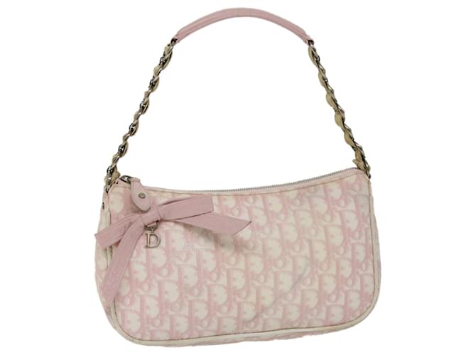 Christian Dior Romantic Shoulder Bag PVC Pink White Auth 69252  ref.1316741