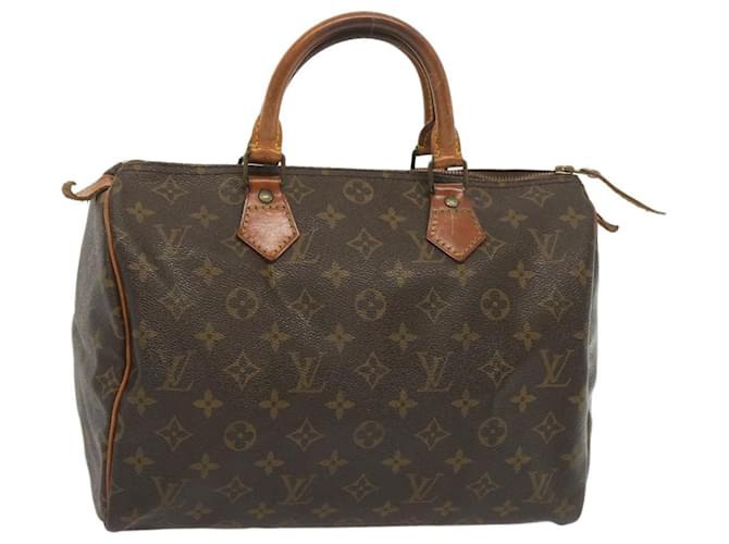 Louis Vuitton Monogram Speedy 30 Hand Bag M41526 LV Auth 68879 Cloth  ref.1316744