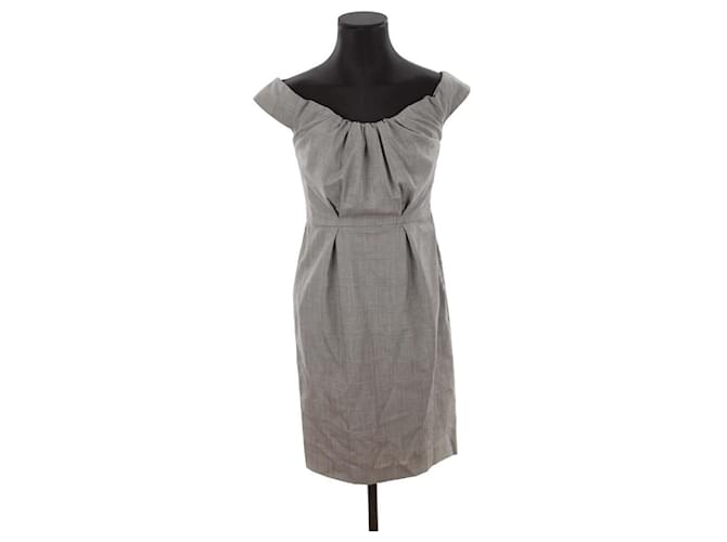Dior Silk dress Grey  ref.1316776