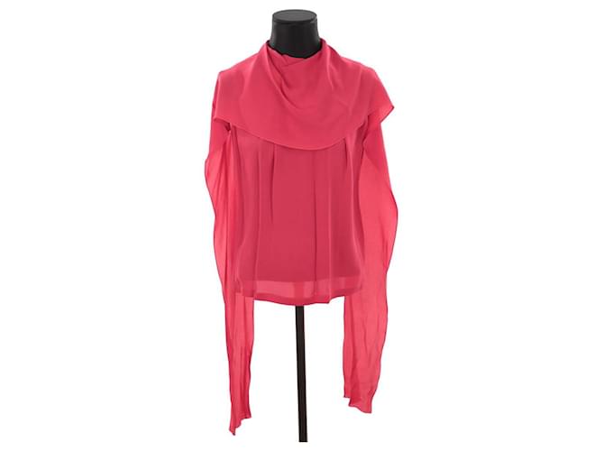 Dior Silk wrap blouse Red  ref.1316825