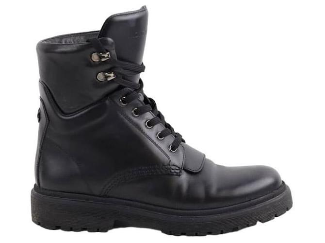 Moncler Leather boots Black  ref.1316836