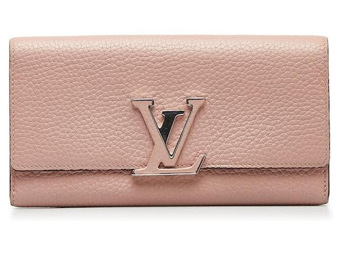 Louis Vuitton Taurillon Capucines Wallet Pink Pony-style calfskin  ref.1316896