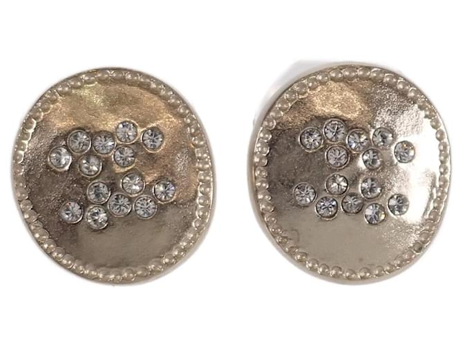 Chanel CC Round Studded Earrings Golden  ref.1316918