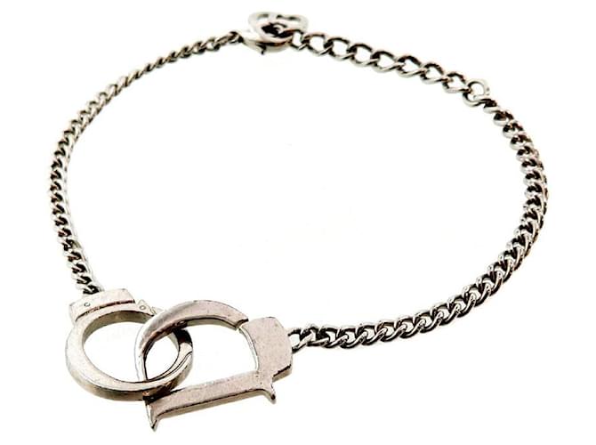 Dior Logo Chain Bracelet Silvery Silver  ref.1316930