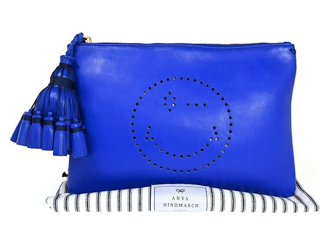 Anya Hindmarch Blue Leather  ref.1316948