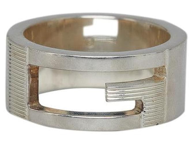 Gucci Cutout G Silver Ring Silvery  ref.1316963