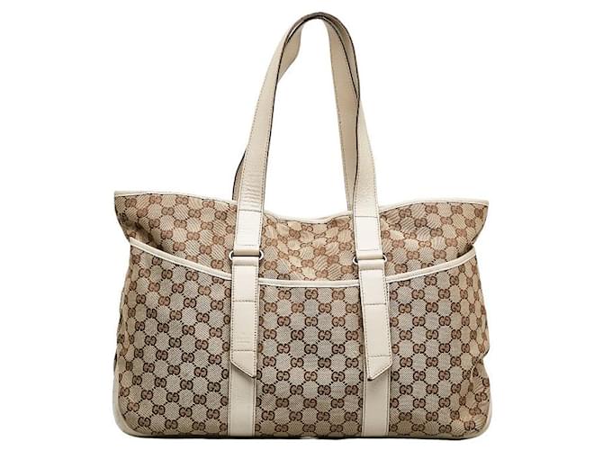 Gucci GG Canvas Tote Bag Brown Cloth  ref.1316971