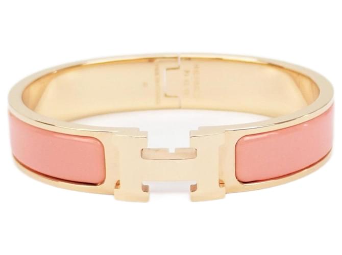 Hermès Clic H Bracelet Pink Enamel  ref.1316990