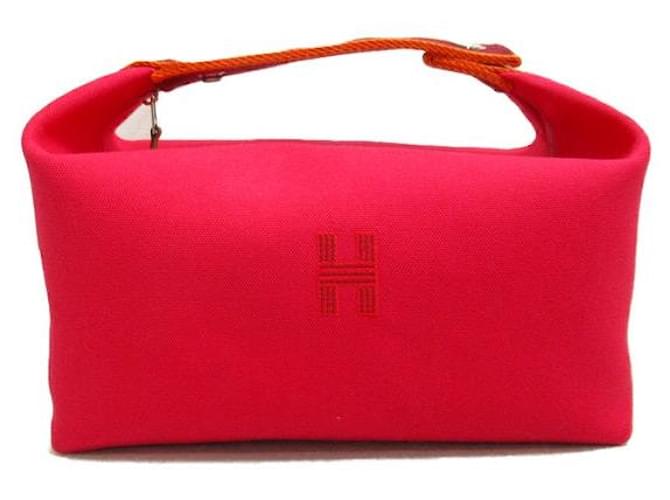 Hermès Canvas Bride-a-Brac Case Pink Cloth  ref.1316993