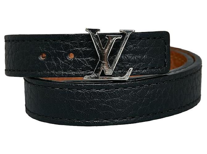 Louis Vuitton Wendbares Armband mit LV-Initialen Schwarz Kalbähnliches Kalb  ref.1316996