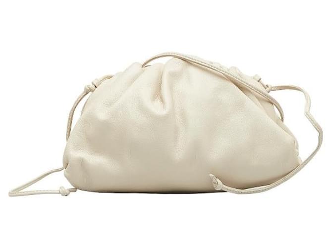 Bottega Veneta The Pouch Mini Leather Bag White Pony-style calfskin  ref.1317037