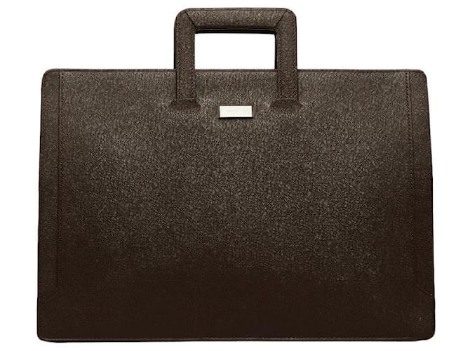 Burberry Leather Briefcase Brown Pony-style calfskin  ref.1317038
