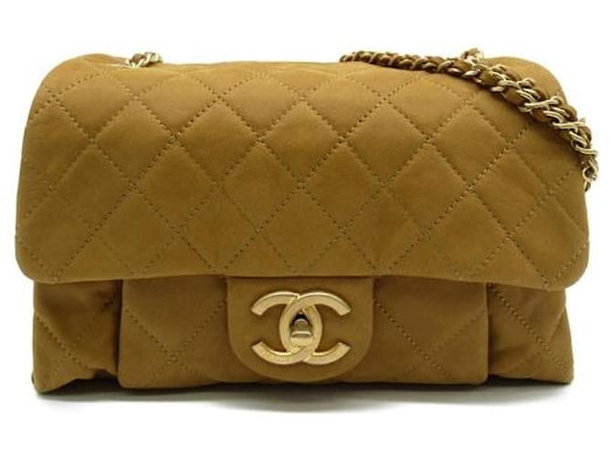 Chanel CC Coco Pleats Flap Crossbody Bag Brown Pony-style calfskin  ref.1317053