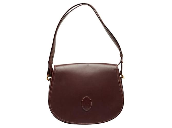 Must de Cartier Leather Shoulder Bag Red Pony-style calfskin  ref.1317057