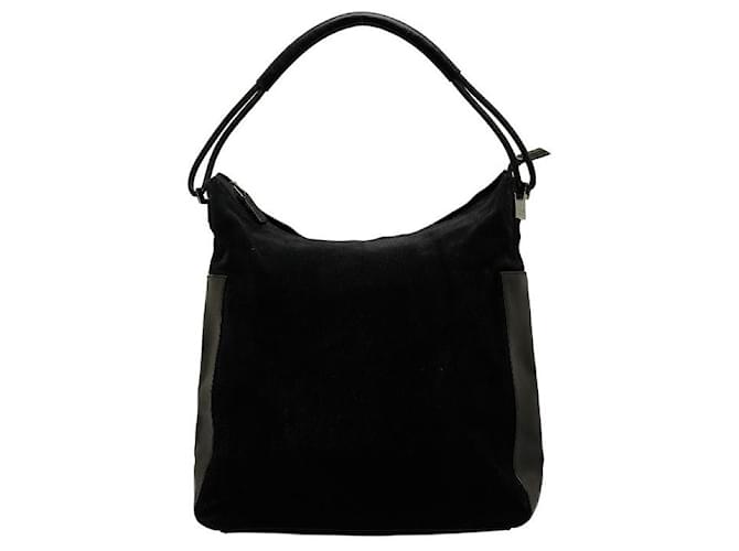 Gucci Suede Shoulder Bag Black  ref.1317060