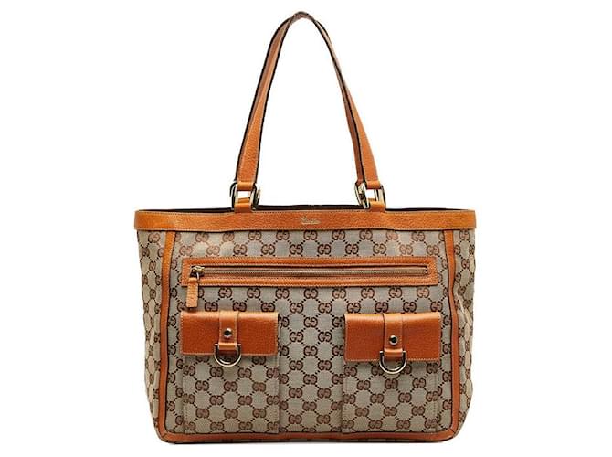 Gucci GG Canvas Abbey Tote Bag Brown Cloth  ref.1317147