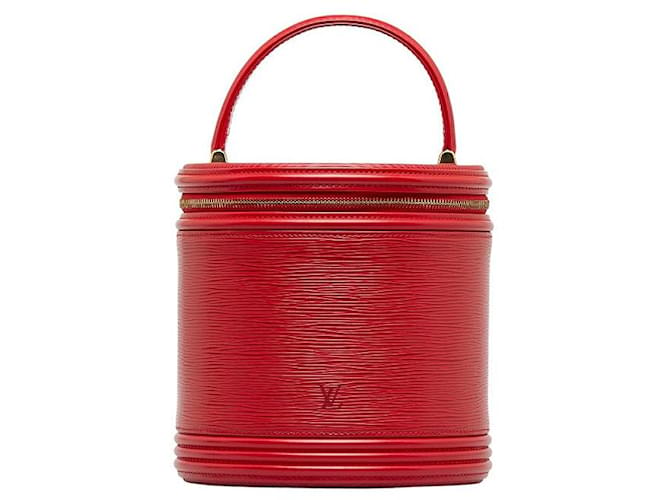 Louis Vuitton Epi Cannes Vanity Case Red Pony-style calfskin  ref.1317252