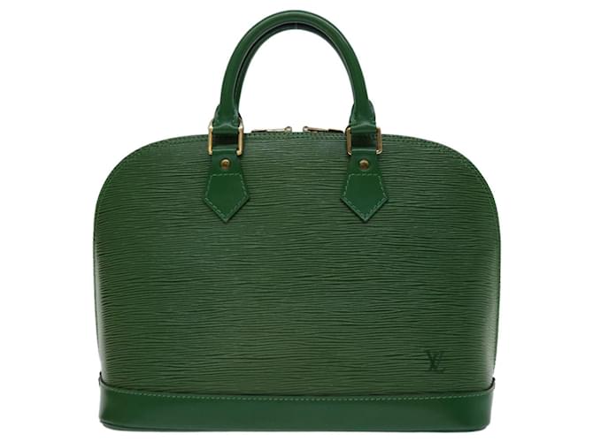 Louis Vuitton Alma Verde Couro  ref.1317312