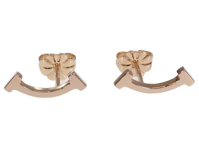 Tiffany & Co 18K T SMile Earrings Golden  ref.1317342