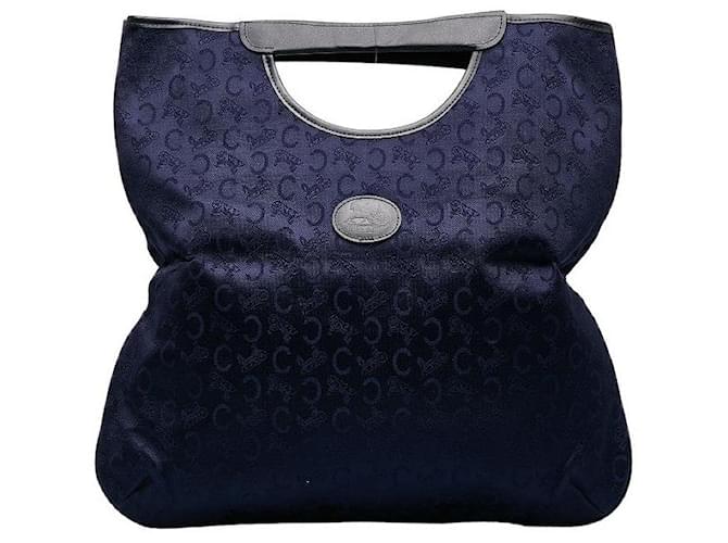 Céline C Macadam Canvas Bifold Handbag Blue Cloth  ref.1317360